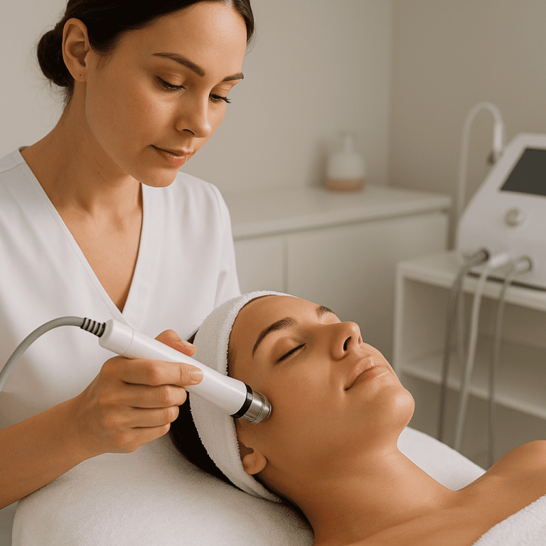 Tratamiento facial con aparatología